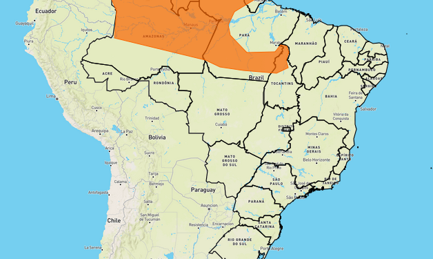 Inmet prevê chuvas intensas para Manaus e AM com ventos de 60 a 100 km/h