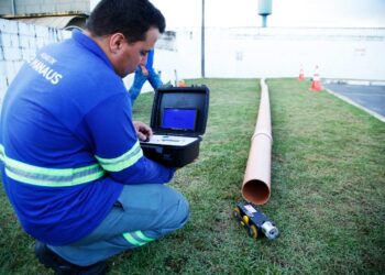 Inovação e tecnologia: Robô avalia preventivamente rede de esgoto em Manaus