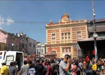 Incêndio em lotérica no Mercado Adolpho Lisboa deixa feridos em estado grave