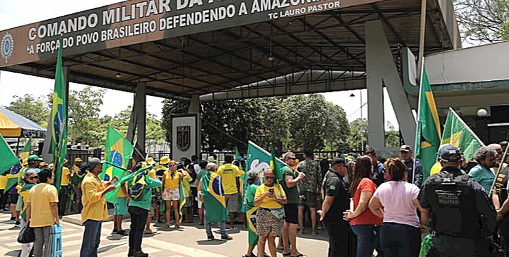 MP-AM realiza inspeção em acampamento de manifestação em frente ao CMA