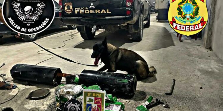 Polícia Federal prende homem que escondia drogas em cilindros dentro de embarcação