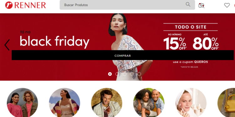 Black Friday Renner tem desconto de até 80%