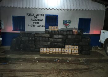 PM apreende 1,2 tonelada de drogas em ação nas proximidades de Japurá