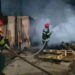 Em Iranduba, Bombeiros combatem incêndio em olaria