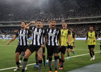 Com dois de Tiquinho, Botafogo vence e reassume a ponta do Brasileiro