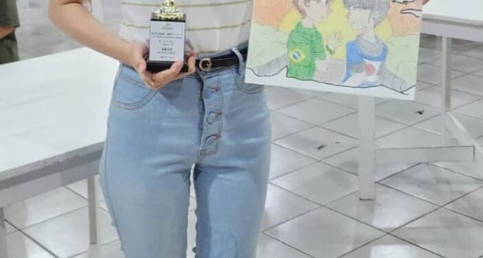 Aluna da rede estadual é bicampeã em concurso de desenho promovido pela Associação Nipo-brasileira da Amazônia Ocidental
