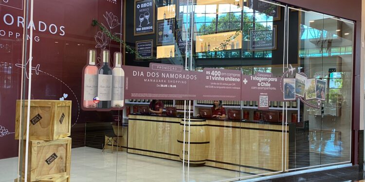 Dia dos Namorados tem vinho e sorteio de viagem para o Chile no Manauara Shopping