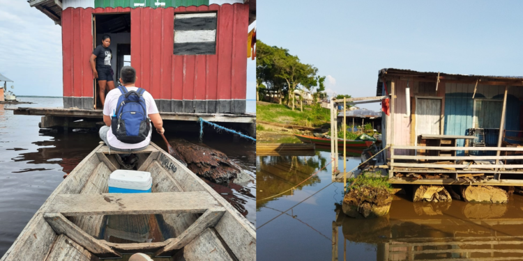 Pesquisa analisa a qualidade da água armazenada para consumo em casas flutuanteses 