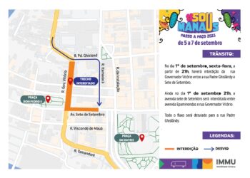 Confira os pontos de interdição no trânsito do Centro durante o #Sou Manaus 2023