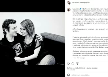 Sandy e Lucas Lima anunciam fim de casamento: ‘Não foi uma decisão fácil’