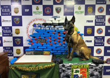 Polícia apreende mais de 100 kg drogas dentro de boia no piso de embarcação, em Coari