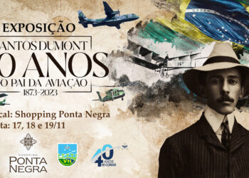 Sétimo Comar promove exposição em homenagem a Santos Dumont, no Shopping Ponta Negra
