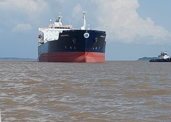 Navio Minerva Rita volta a Manaus após 23 dias fundeado no leito do rio Amazonas