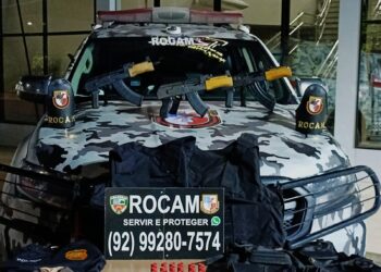 PM prende homem com três fuzis AK-47 em Manaus