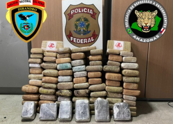Polícia Federal apreende aproximadamente 100 kg de drogas no Amazonas