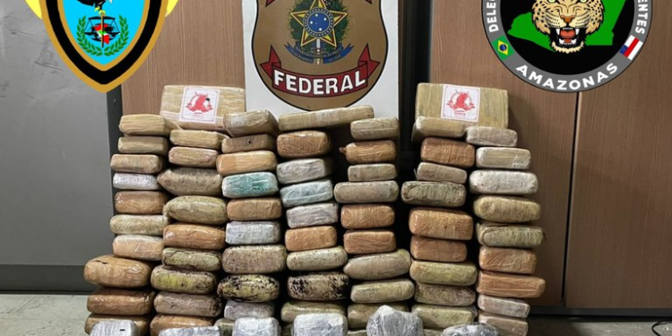 Polícia Federal apreende aproximadamente 100 kg de drogas no Amazonas