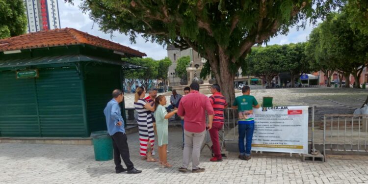 Obra no entorno do Teatro Amazonas é embargada pela prefeitura e pelo Iphan-AM 