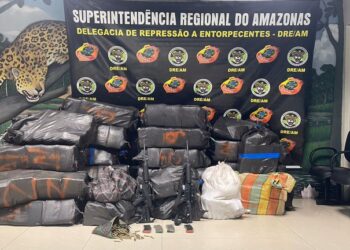 Polícias Federal, Civil, Militar e Nacional do Peru apreendem 900 kg de drogas no Amazonas