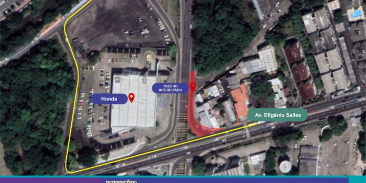 Alça de passagem subterrânea será interditada na madrugada de segunda, 22
