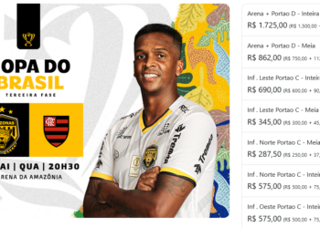 Procon notifica Amazonas FC por preços de ingresso do jogo contra o Flamengo