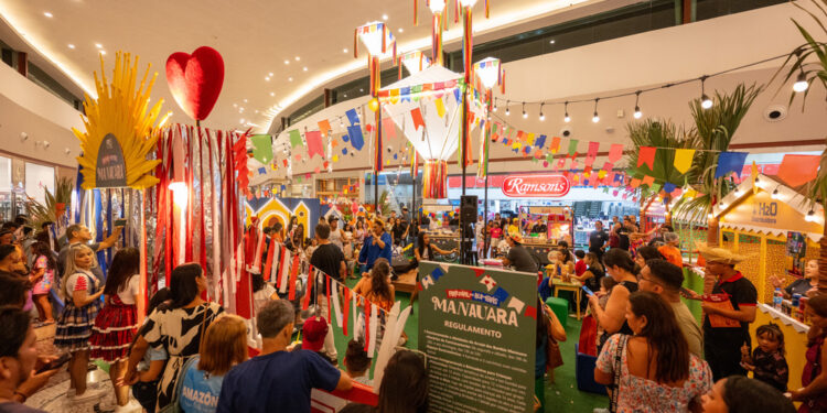 Manauara Shopping recebe Mailson Canto da Mata e Arley, no clima de Boi Bumbá