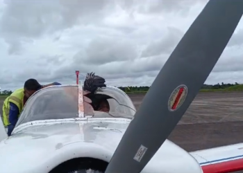 No interior do Amazonas, urubu colide com aeronave e fica preso em cabine; veja vídeo