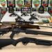 PM apreende arsenal de armas após denúncia de violência doméstica em Manaus