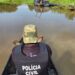 Forças de Segurança localizam helicóptero de transporte de drogas que caiu em lago do AM