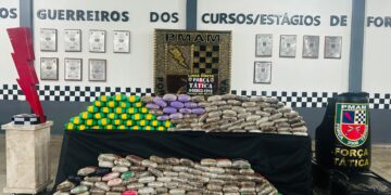 Manaus: PM apreende mais de 200 kg de drogas em pneu de carreta