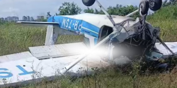 Avião cai no aeroclube de Manaus e mata piloto