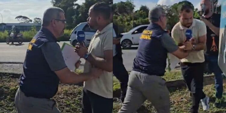 Repórter é agredido por perito; governador determina apuração rigorosa