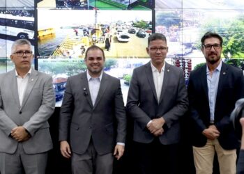 Cidade apresenta modelo inteligente de segurança pública ao governador de Rondônia