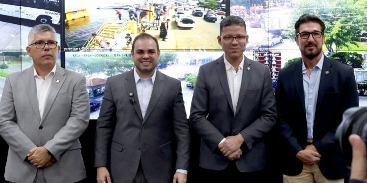 Cidade apresenta modelo inteligente de segurança pública ao governador de Rondônia