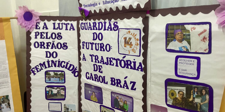 Projeto da Defensoria que acolhe órfãos do feminicídio vira tema de Feira de Ciências em escola municipal