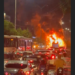 Ônibus articulado incendeia na avenida Constantino Nery em Manaus