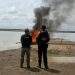 PF, Ibama e Funai destroem estruturas de garimpo ilegal no Alto Rio Solimões